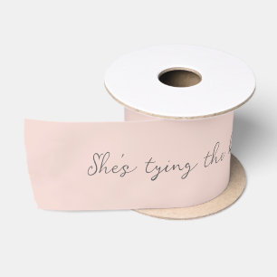 Pink She's Tying the Knot Bow Bridal Shower Satin Ribbon
