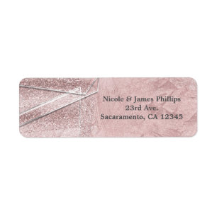 Pink Shimmer Crystal Glass Glam Party Invitation