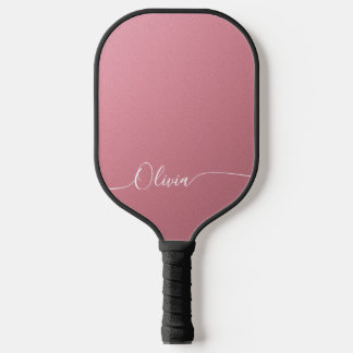 Pink Shimmer Custom Name Pickleball Gift for Her Paddle