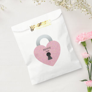 Pink Shimmer Shower Celebrate Bridal Party Favour Bag