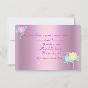 Pink shimmer sweet sixteen party rsvp card