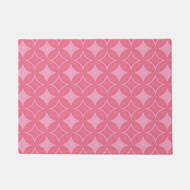 Pink shippo pattern doormat (Front)