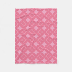 Pink shippo pattern fleece blanket