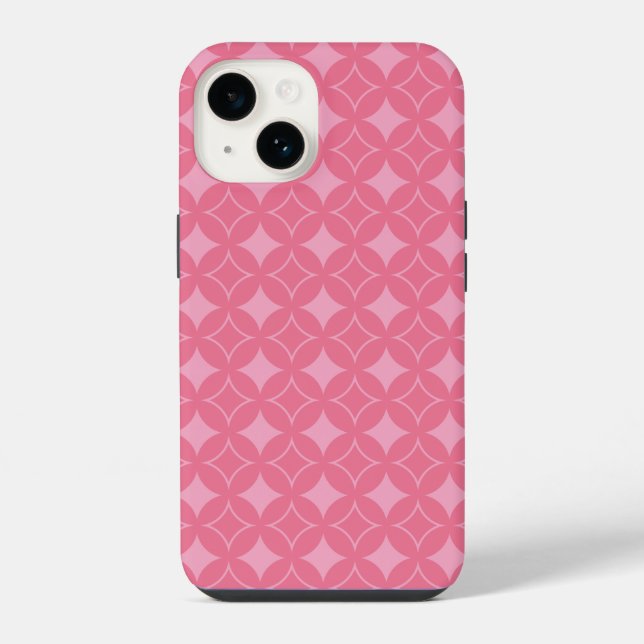 Pink shippo pattern iPhone case (Back)