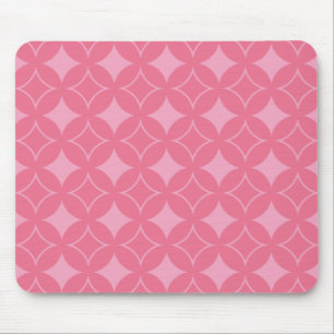 Pink shippo pattern mouse pad