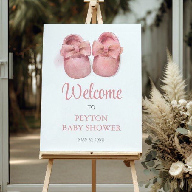Pink Shoes Baby Shower Welcome Sign (Creator Uploaded)