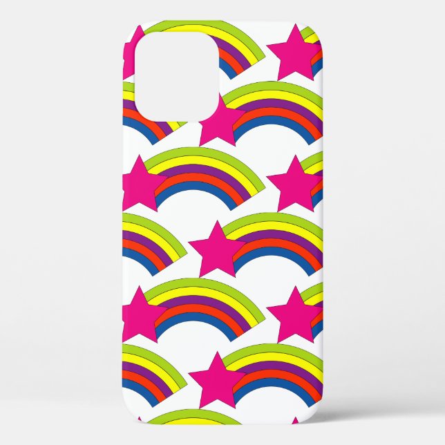 Pink Shooting Star Colourful Pattern Pretty Case-Mate iPhone Case (Back)
