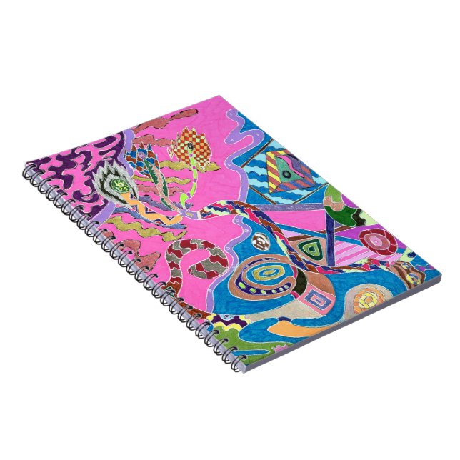Pink Shore, Abstract Art Notebook (Right Side)