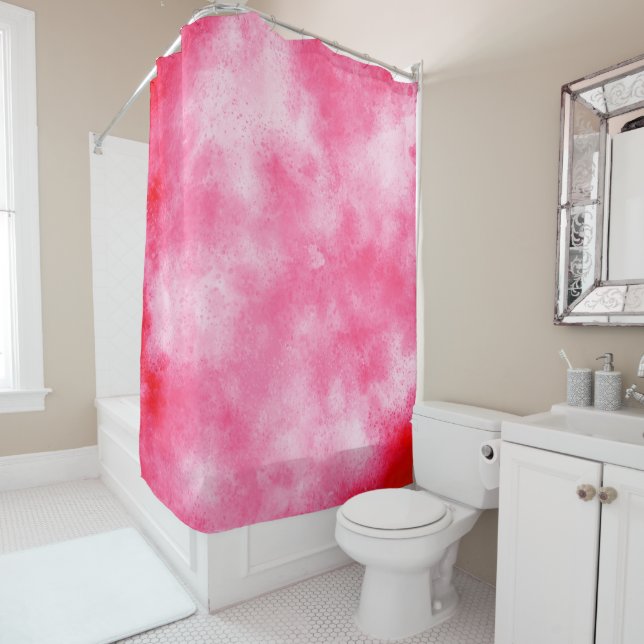 Pink Shower Curtain (In Situ)