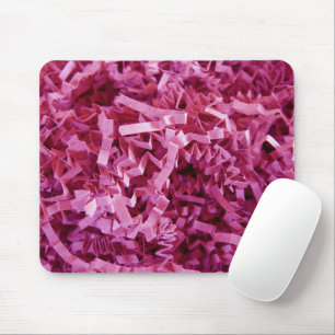 Pink Shredded Crinkled Paper Mouse Pad