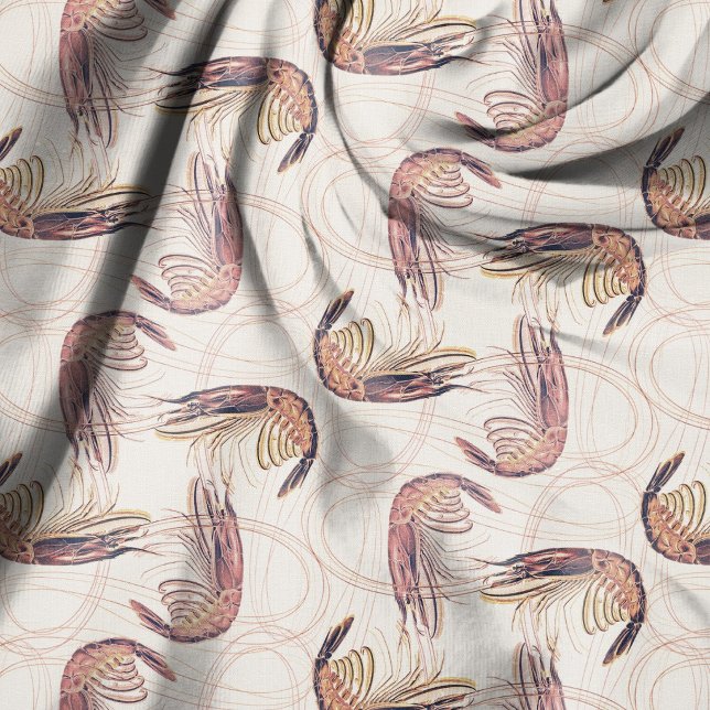 Pink Shrimp Long Antennae Pattern Fabric (Creator Uploaded)