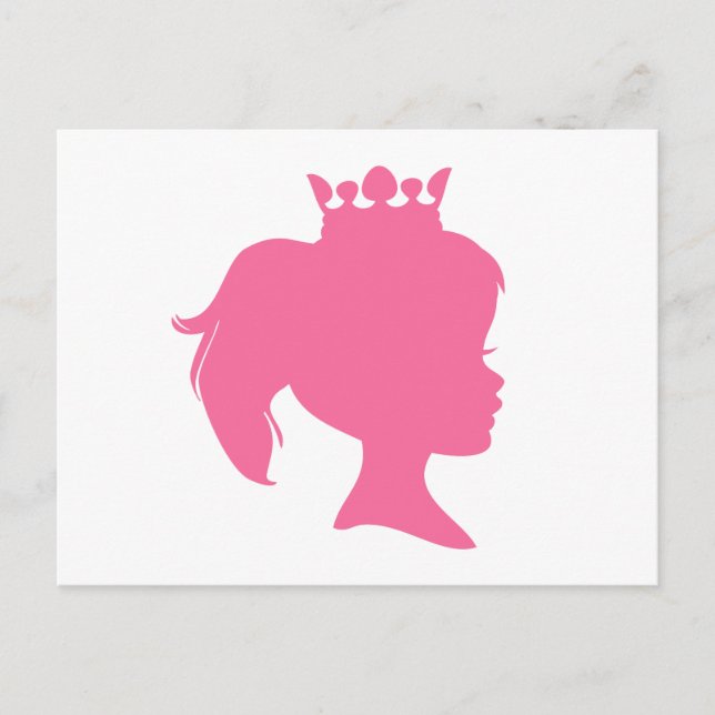 Pink Silhouette Princess T-shirts and Gifts Postcard (Front)