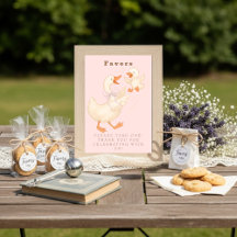 Pink Silly Goose Favour Table Sign 
