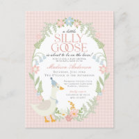 Pink Silly Goose Floral Gingham Baby Shower