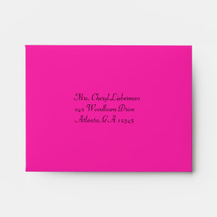 Pink, Silver, and Black Damask A2 RSVP Envelope