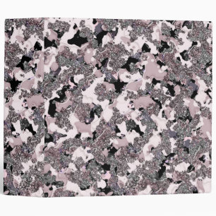 Pink Silver & Black Beauty Spill Glam Gloss Girly Binder