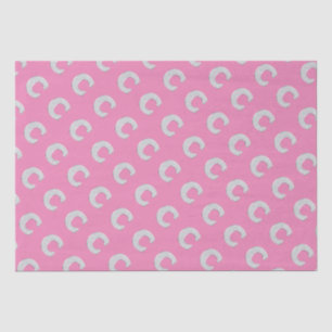 Pink Silver Letter C Tissue Paper