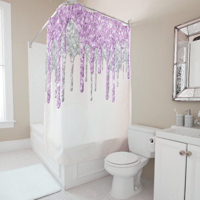 *~* Pink SILVER MAGENTA Drip Dripping GLITTER AP7 (In Situ)