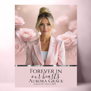 Pink Silver Memorial Poster