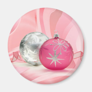 PINK & SILVER ORNAMENTS by SHARON SHARPE Magnet