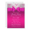 Pink & Silver Rose Bridal Shower Invite