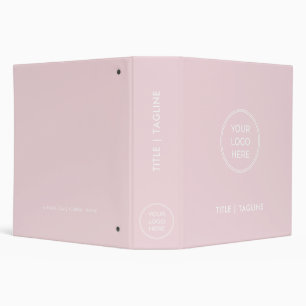Pink Simple Business Logo Text Binder