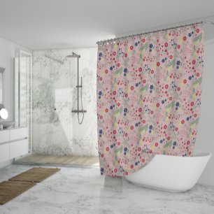 Pink Simple Garden Wildflower Pattern