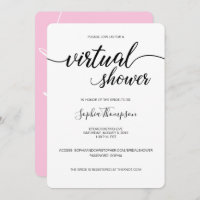 Pink Simple LIVE VIRTUAL wedding BRIDAL SHOWER