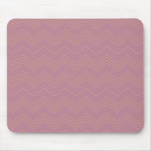 Pink, simple, modern, cool, trendy zigzag pattern mouse pad