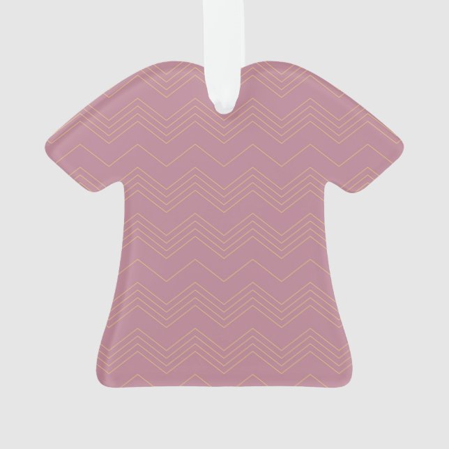 Pink, simple, modern, cool, trendy zigzag pattern ornament (Back)