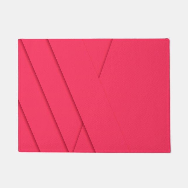 Pink, simple, modern, elegant, cool, trendy art doormat (Front)