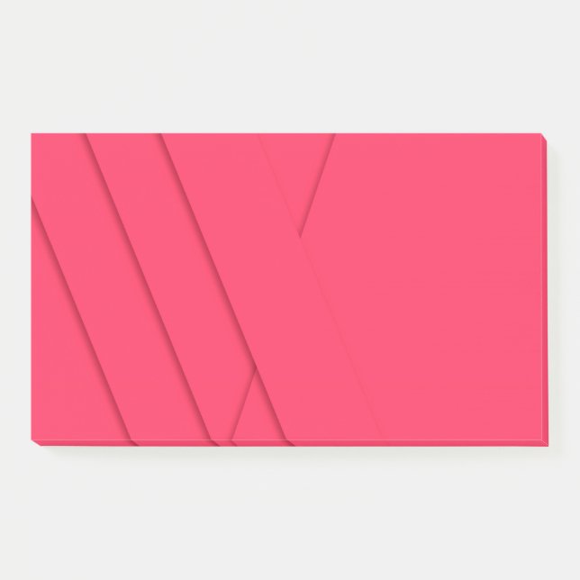 Pink, simple, modern, elegant, cool, trendy art post-it notes (Front)