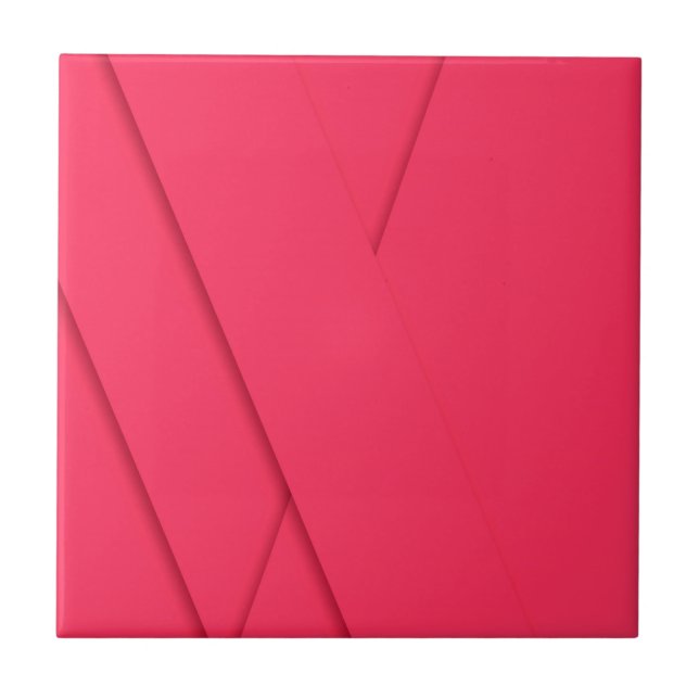 Pink, simple, modern, elegant, cool, trendy art tile (Front)