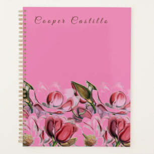 Pink Simple Professional Calligraphy Magnolias
