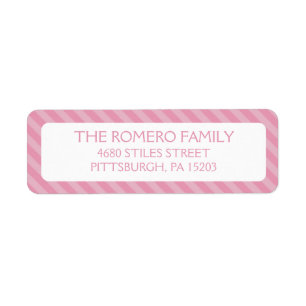 Pink Simple Stripes Custom Personalized