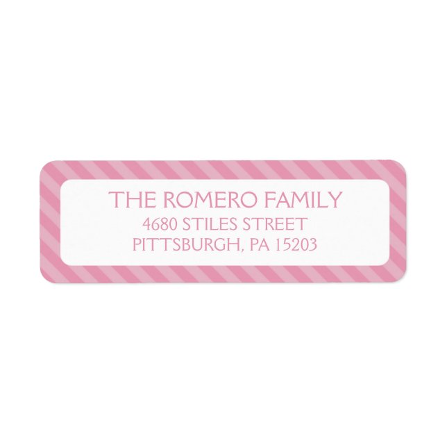 Pink Simple Stripes Custom Personalized (Front)
