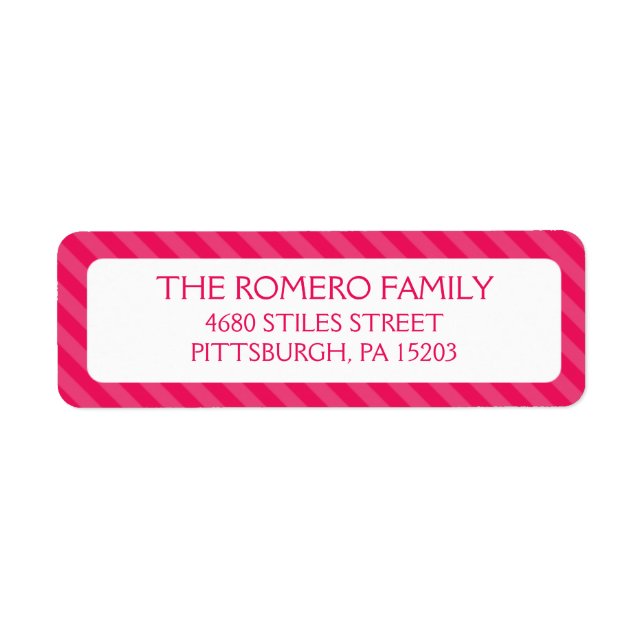 Pink Simple Stripes Custom Personalized (Front)
