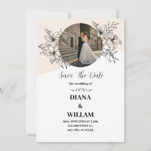 Pink Simple Wedding Invitation