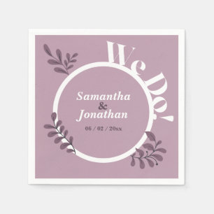 Pink Simple Wedding Napkin