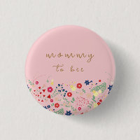 Pink Simple Wildflower Mommy To Bee Baby Shower 