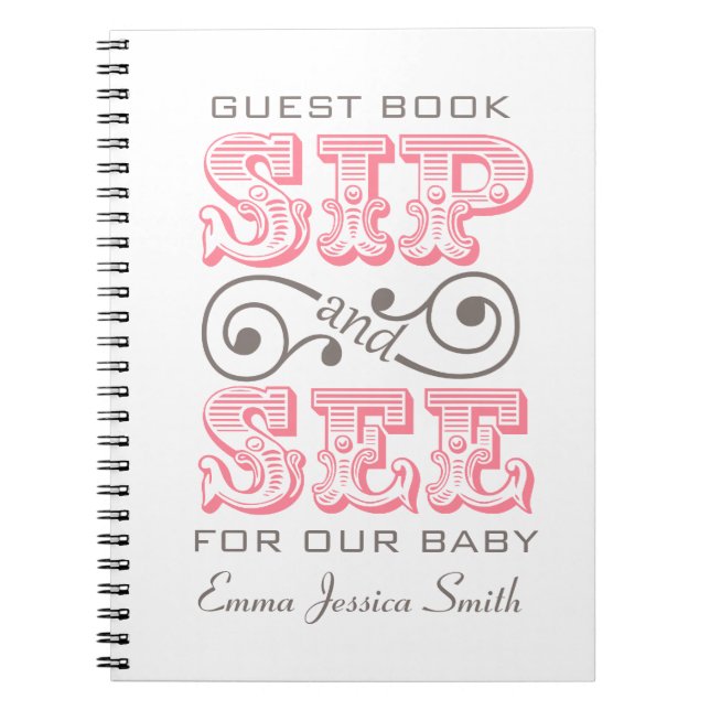 Pink Sip Et Voir Célébration S'Inscrire Livre (Devant)