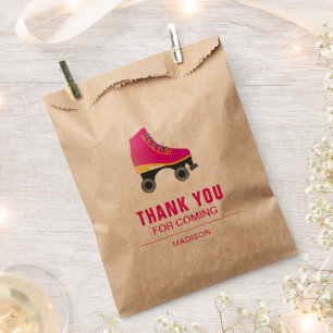 Pink Skate Roller Skating Birthday Party Favour Bag