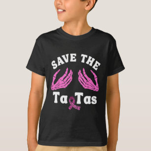 Pink Skeleton Save The Breast Unique Breast Cancer T-Shirt