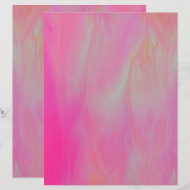 Pink Skies Scrapbook Paper 2-Sided Page (Devant / Derrière)