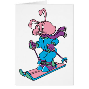 Pink Skiing Rabbit