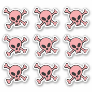 Pink Skull And Crossbones