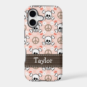 Pink Skull and Crossbones