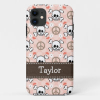 Pink Skull and Crossbones