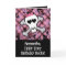 Pink Skull and Crossbones Girl Birthday Card