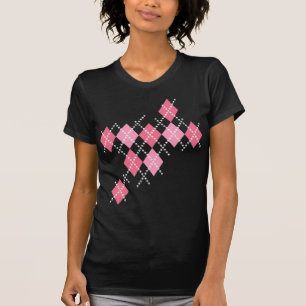 Pink Skull Argyle T-Shirt